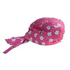 BabyWrapz roze bloemen bandana voor baby's 0-3 jaar met geborduurde staart