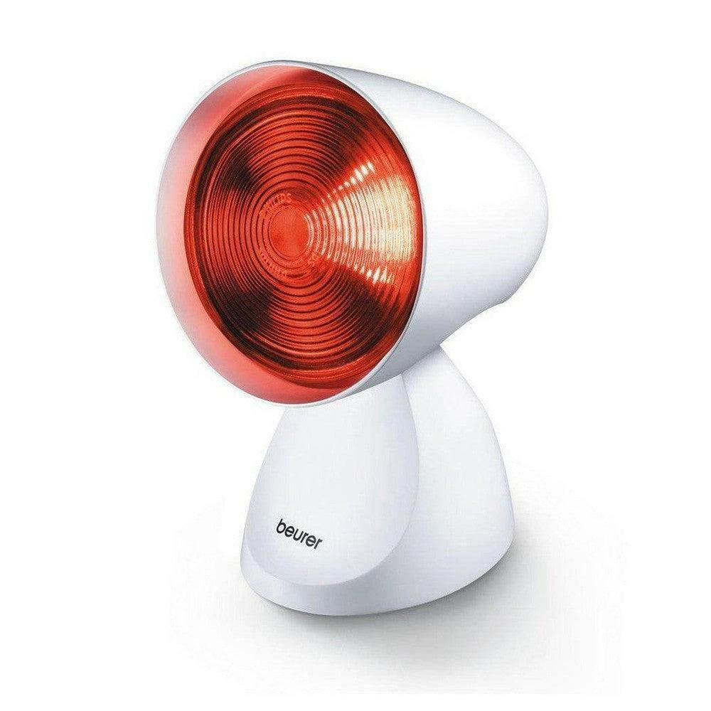 Beurer IL21 infraroodlamp witte compacte vorm met merknaam