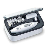 Beurer MP41 manicure- en pedicureset in witte draagtas met 7 opzetstukken