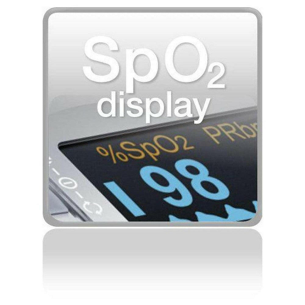 Beurer PO 30 saturatiemeter close-up scherm met SpO2 waarde 98%