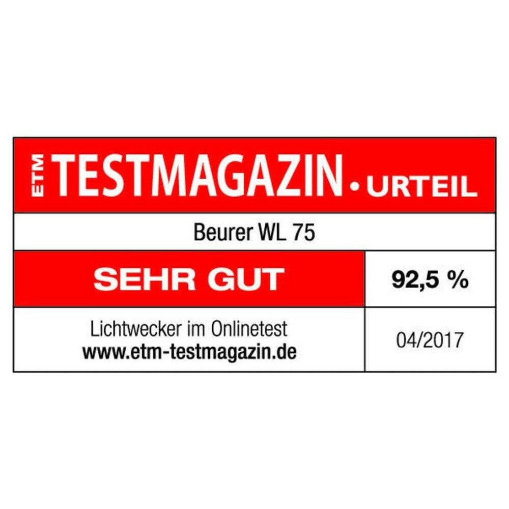 Beurer WL75 ETM Testmagazin testresultaat zeer goed 92,5 procent