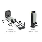 Opvouwbare Bodi-Tek Aeropilates 435 pilatesbank afmetingen en opslag