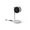 Zijprofiel witte Boneco F120 vloerventilator met draaiknop en kabel