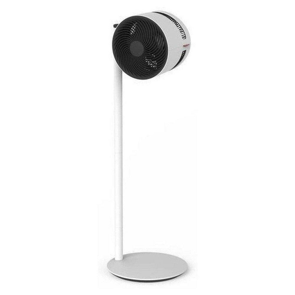 Boneco F230 Air Shower staande ventilator wit met asymmetrisch ontwerp en zwarte luchtstroom