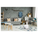Boneco S250 witte luchtbevochtiger op modern interieur vloerkleed