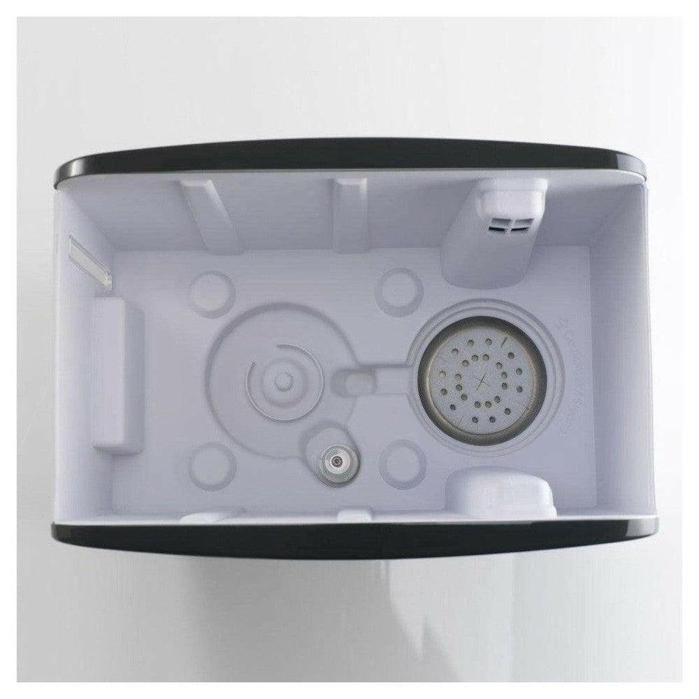 Binnenkant Boneco S450 stoomgenerator met ronde generator en draaibare arm