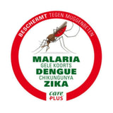 Label Care Plus anti-muggenbeschermt tegen malaria, dengue en zika