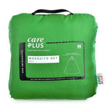 Verpakte Care Plus Bell klamboe in groene reistas met label