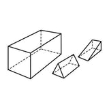Geometrische lijntekening van prisma vormen voor productdiagram