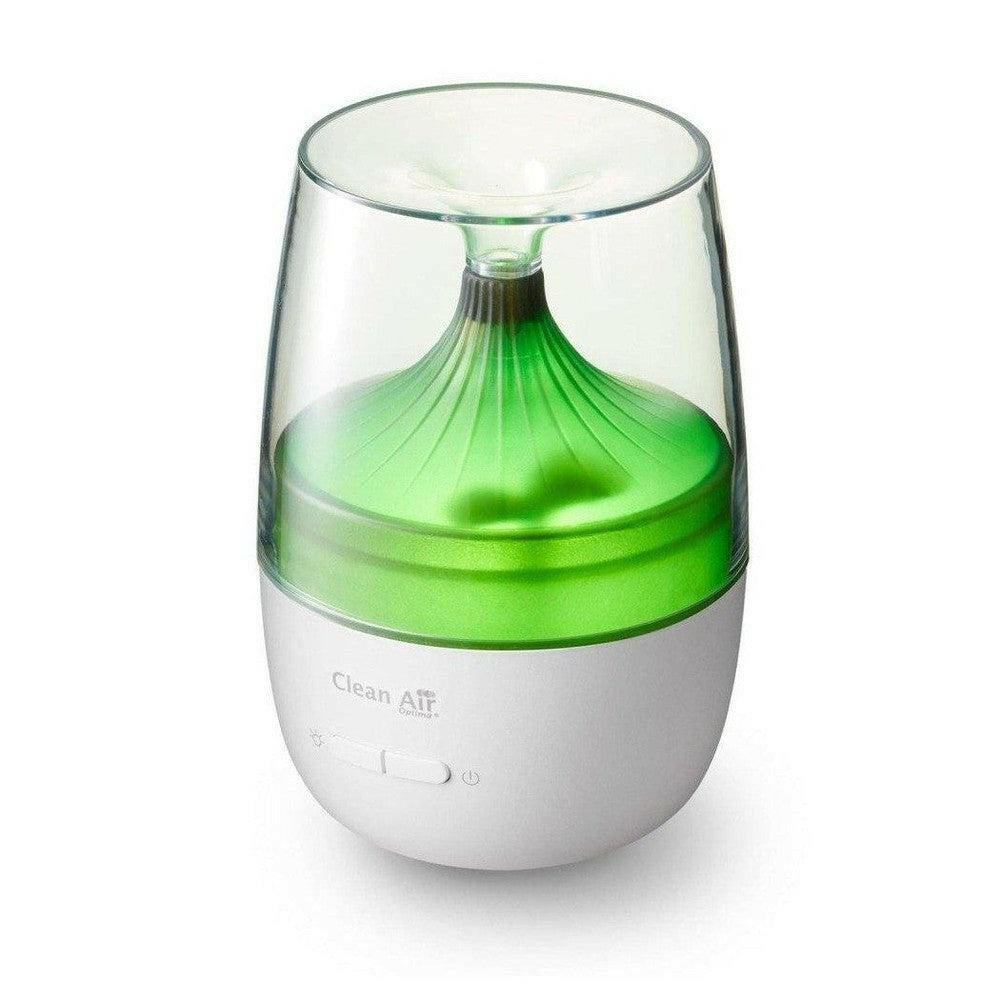 Clean Air Optima AD-302 aroma diffuser wit met groen LED-sfeerlicht en ribbelreservoir