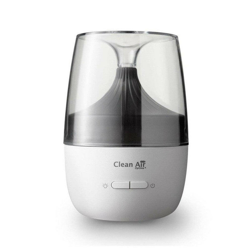 Clean Air Optima AD-302 aroma diffuser wit met donkergrijze LED-verlichting en knoppen