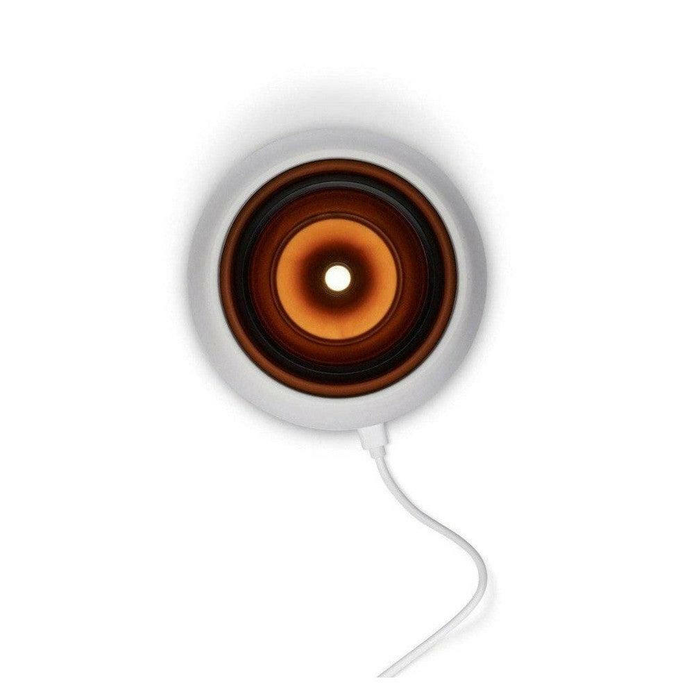witte ronde aroma diffuser Clean Air Optima AD-303 met concentrische ringen en LED-verlichting