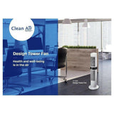 Clean Air Optima CA-406W witte design torenventilator in modern kantoor