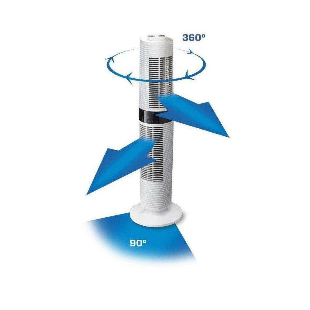 Clean Air Optima torenventilator met 360° draaicirkel en 90° modus