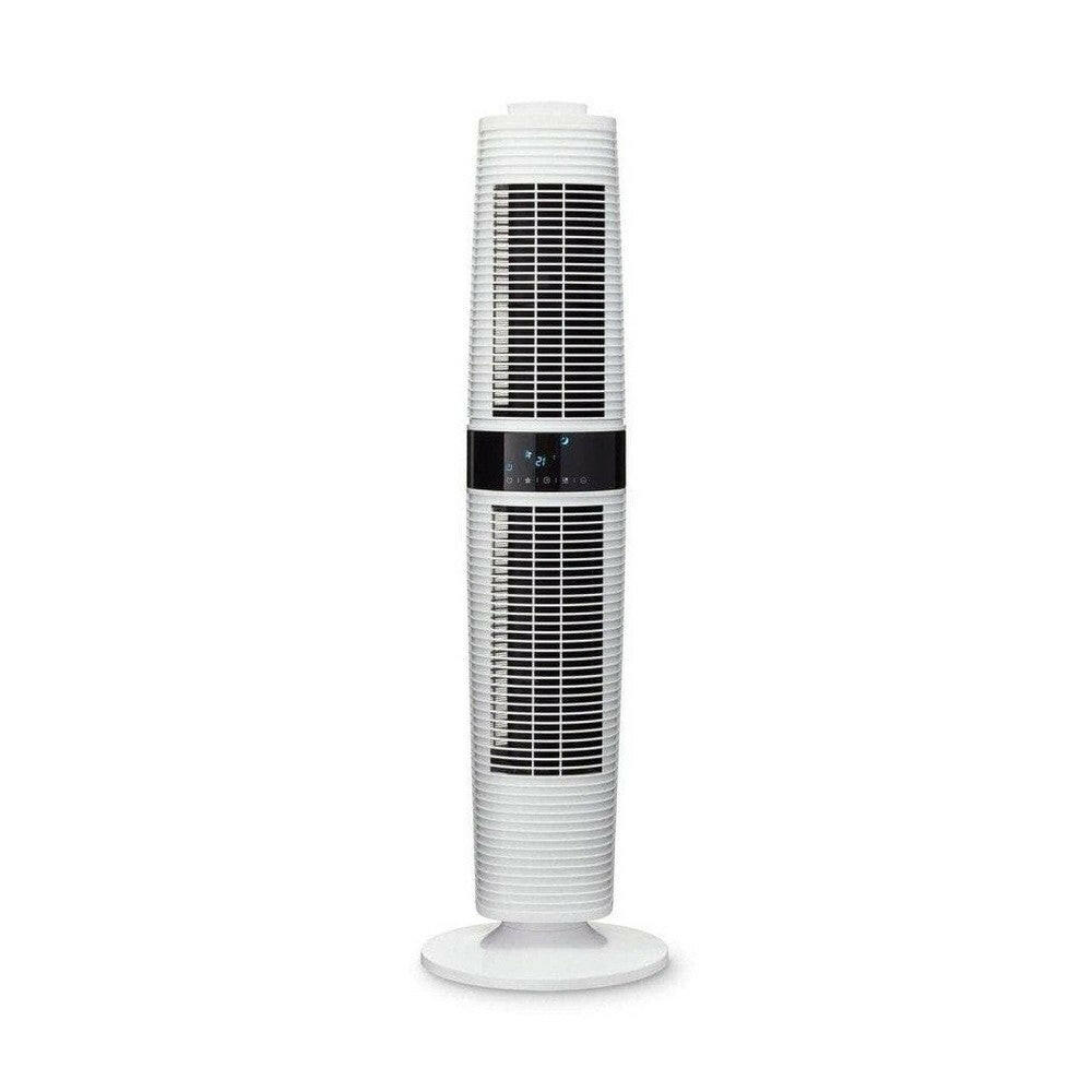 Witte Clean Air Optima torenventilator met horizontale ribben en display