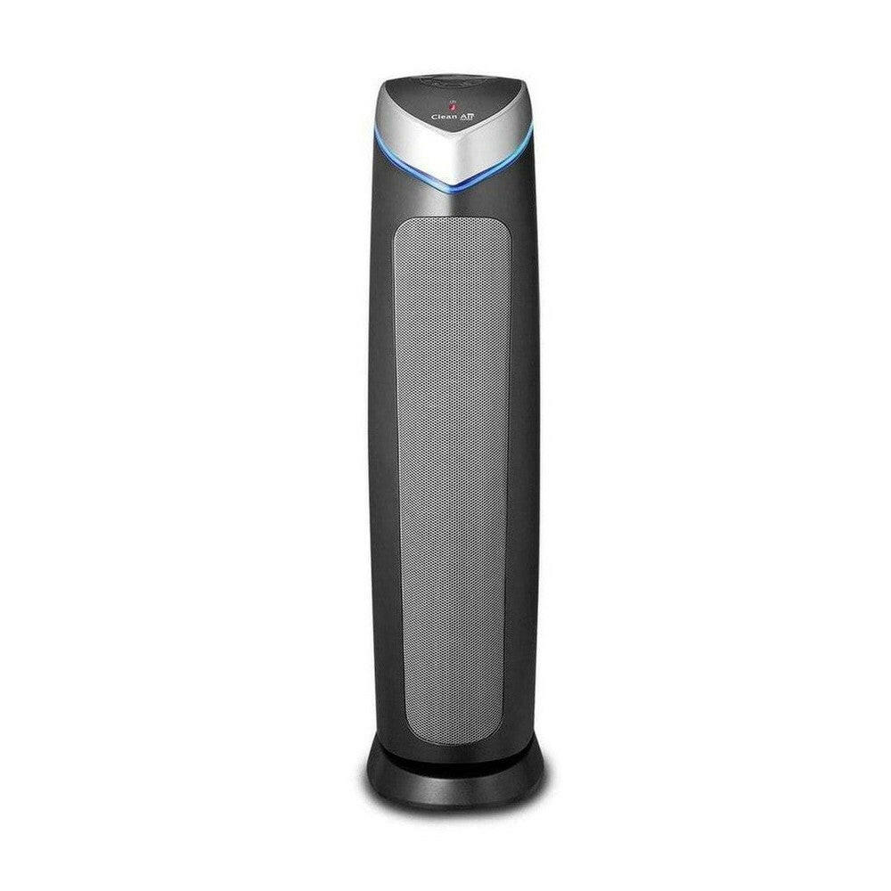 Clean Air Optima CA-508 luchtreiniger frontaal met mesh paneel en merklogo op bovenkant
