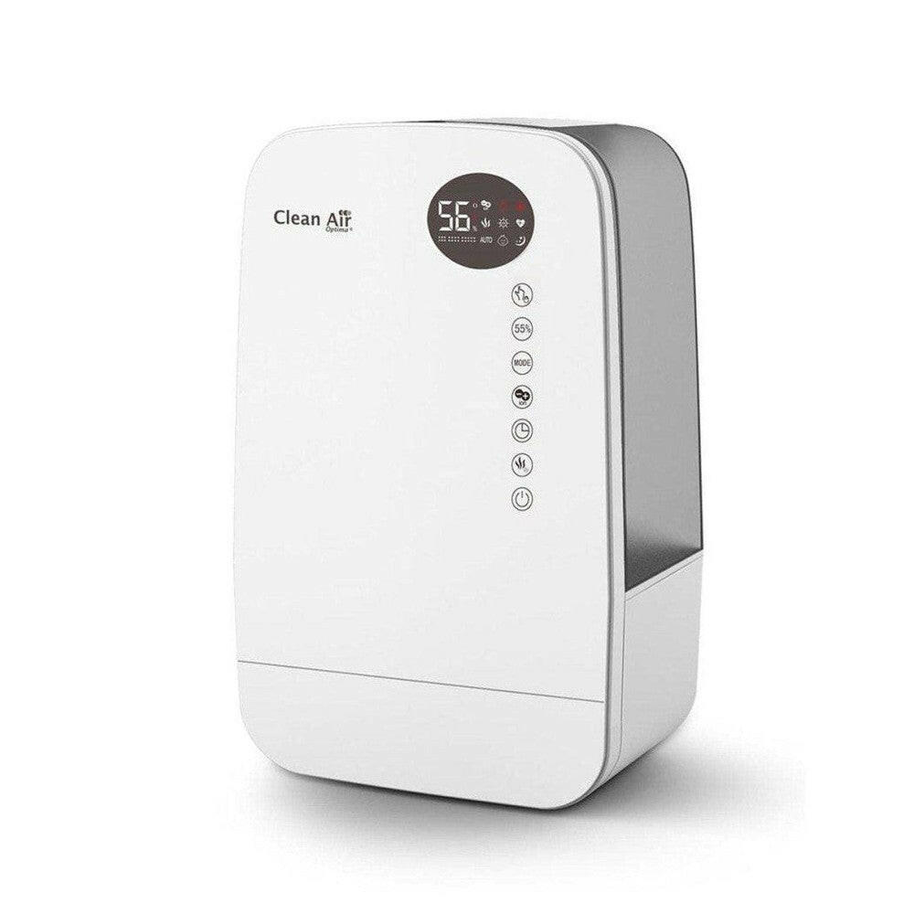 Compacte Clean Air Optima luchtbevochtiger met ronde knoppen en moderne vormgeving