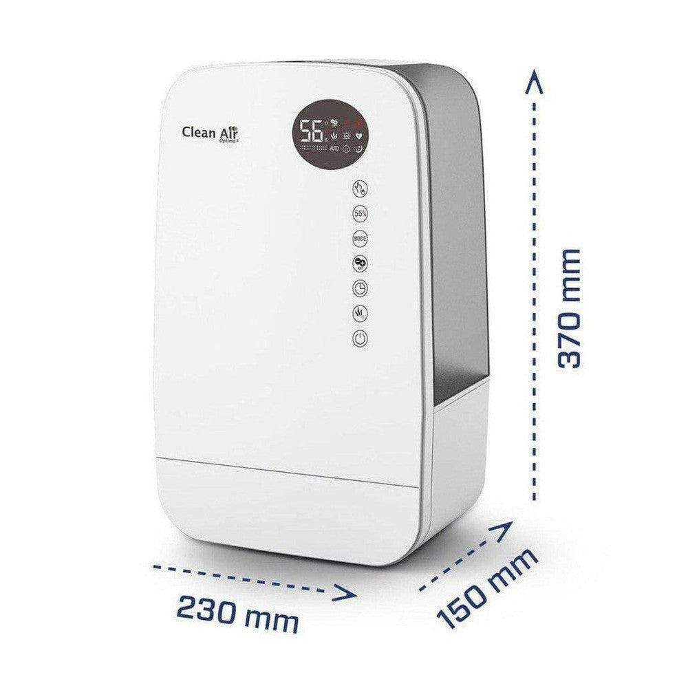 Clean Air Optima CA-607W witte luchtbevochtiger met digitale display en ionisator