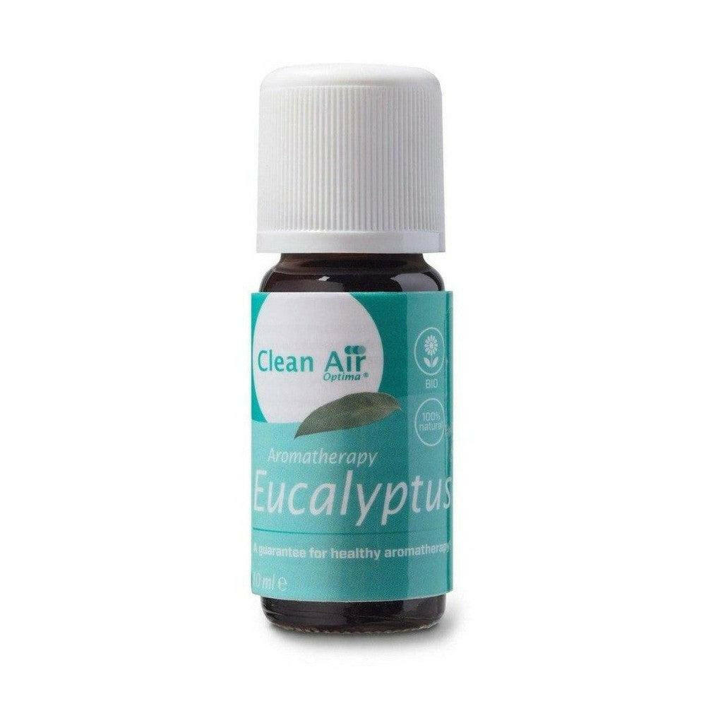 Clean Air Optima eucalyptus etherische olie 10 ml in glazen fles met BIO en natuurlijk etiket