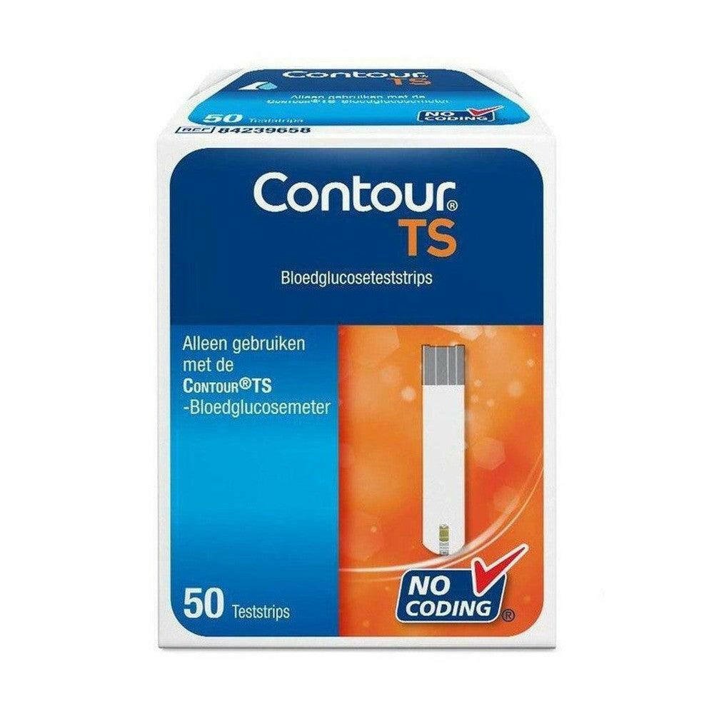 Contour TS bloedglucoseteststrips verpakking 50 stuks met automatische codering