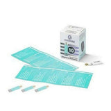 Diatesse β-ketonen teststrips verpakking met 10 stuks en turquoise handleiding