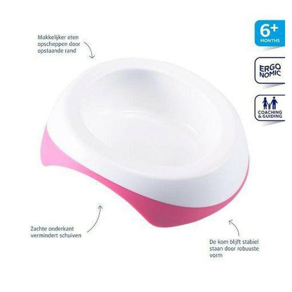 Difrax peuterkom met ergonomische vorm en opstaande rand voor zelfstandig eten