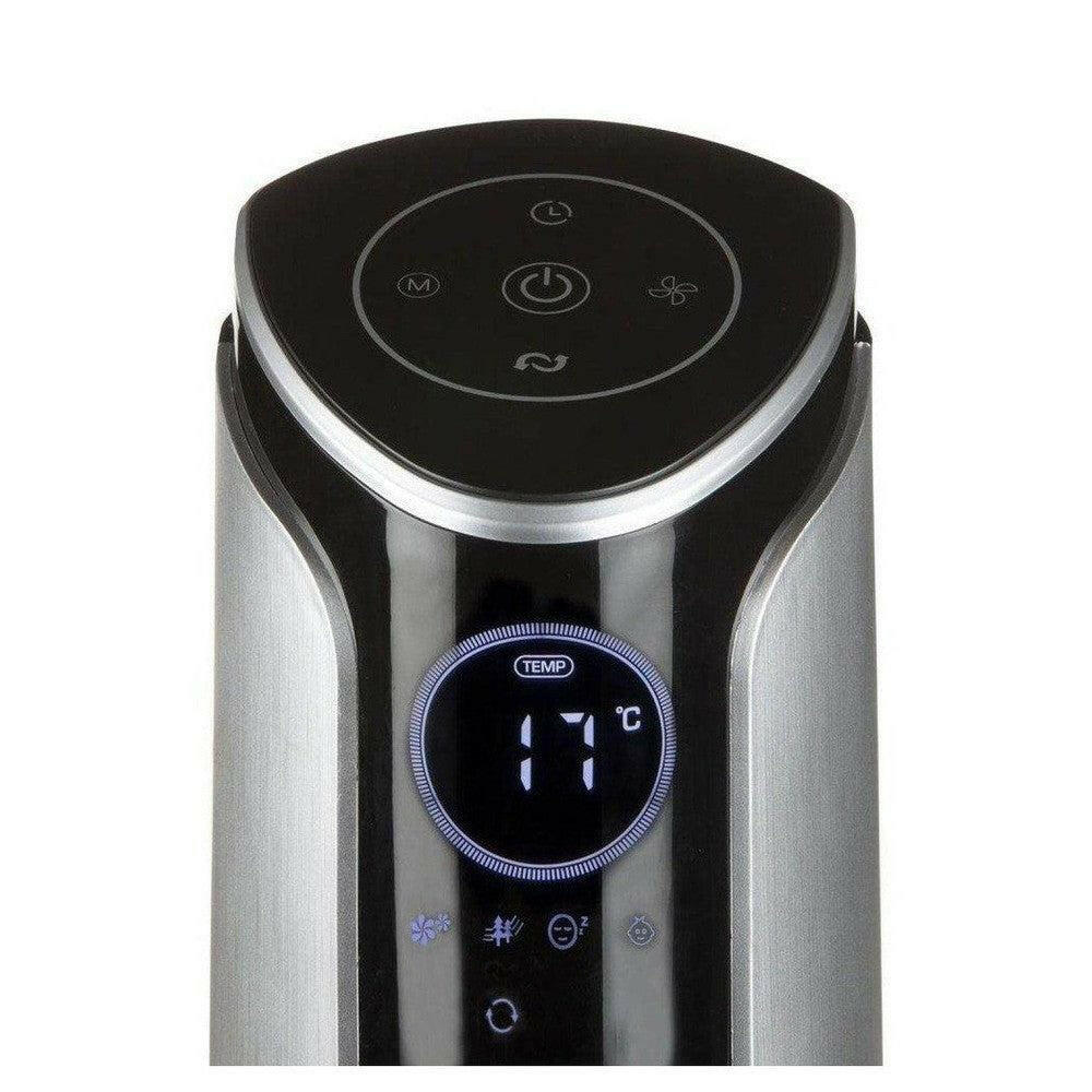 Domo torenventilator close-up aanraakscherm met temperatuurindicatie