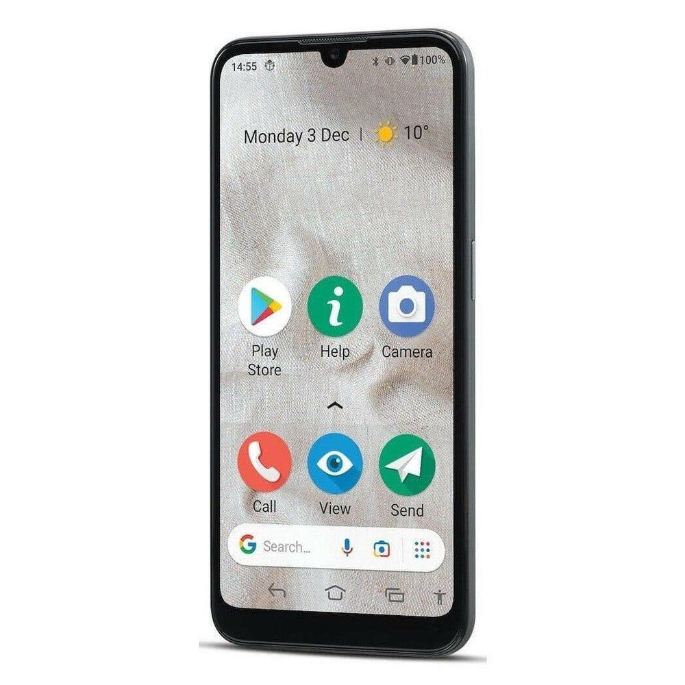 Doro 8100 mobiele telefoon zwart met noodknop en 4G-internet voor ouderen