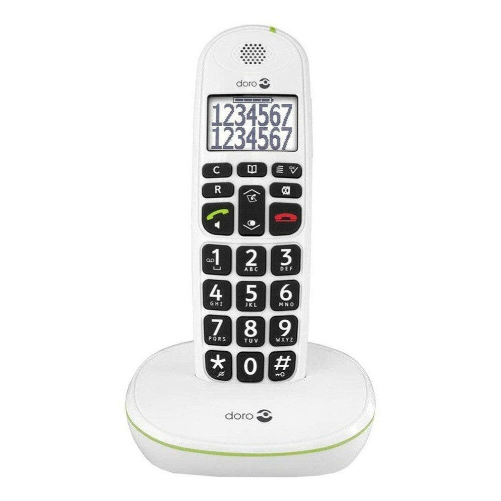 Doro PhoneEasy 110 Mono witte vaste telefoon met luidspreker en gehoorapparaatcompatibiliteit