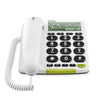 Doro PhoneEasy 312cs witte seniorentelefoon met grote toetsen en groen scherm