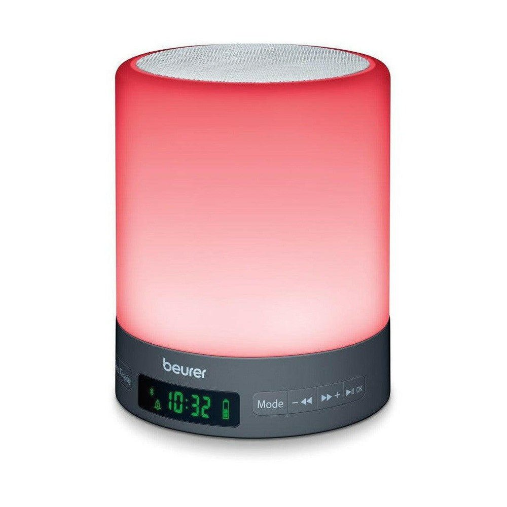 Beurer WL50 lichtwekker met rode sfeerverlichting en groen display