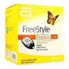 FreeStyle Freedom Lite startpakket verpakking met vlinderlogo en 8 teststrips