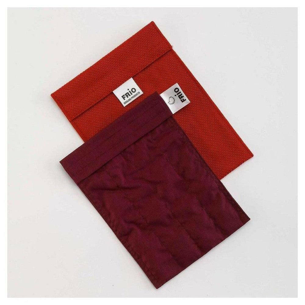 Frio koeltas groot rood met bordeaux variant, isolerende tas voor insuline en medicijnen