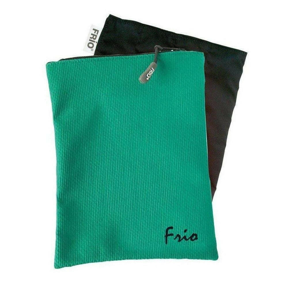 Frio Viva teal koeltas voor insulinepen met gestreept textiel en zwarte rits