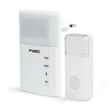 Fysic FD-110 wit draadloos deurbelstelsel met flitslicht en drukknop