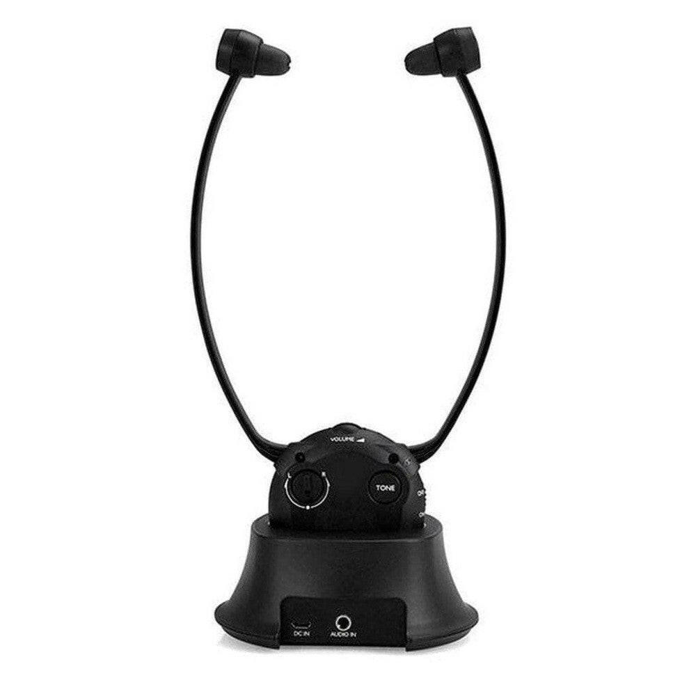 Achterkant Fysic FH-76 met volume-, toonregelaar en audio-aansluitingen