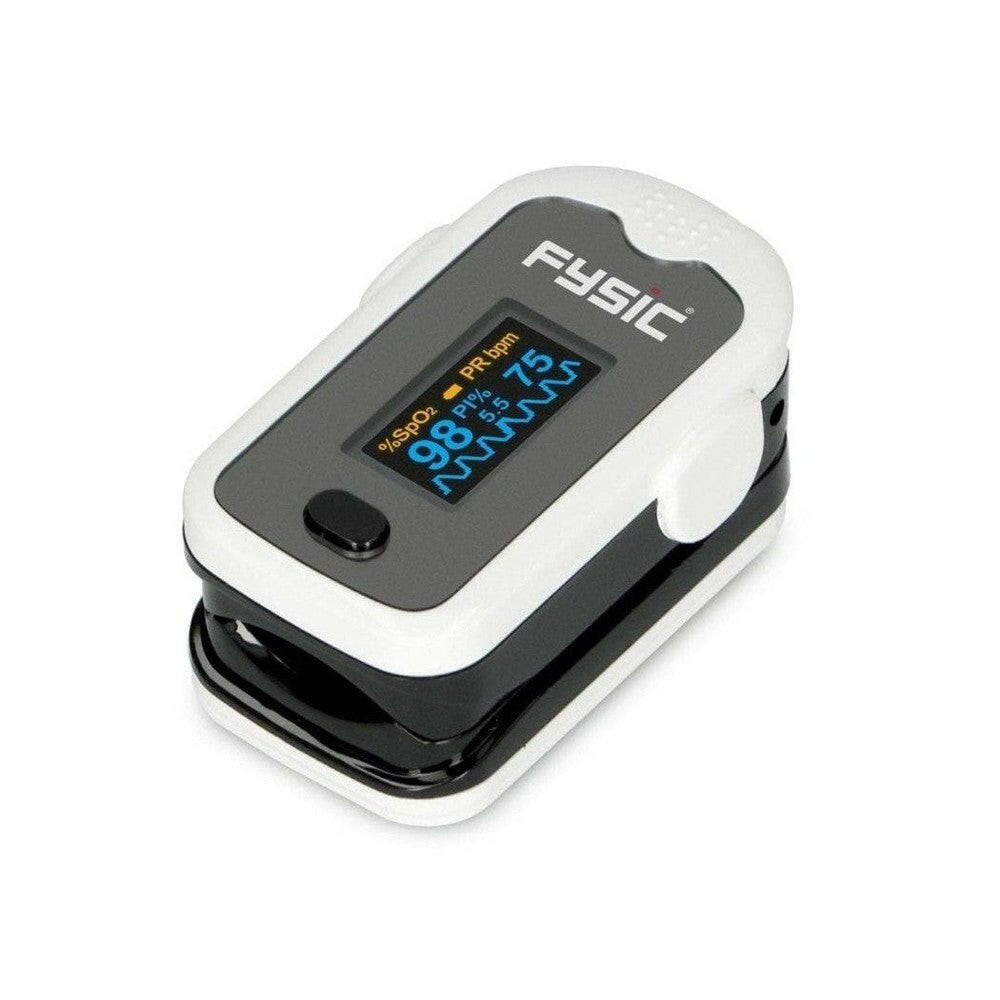 Fysic vingertip-oximeter met LCD-scherm, knop en klampontwerp