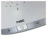 Close-up bedieningspaneel Fysic FW-400 met timer en intensiteitsknoppen