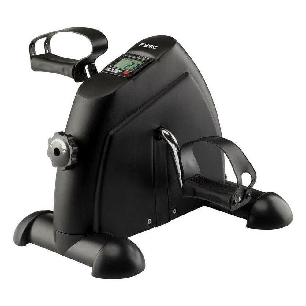 Voorzijde van zwarte Fysic FW12 fietstrainer met display en antislipvoeten