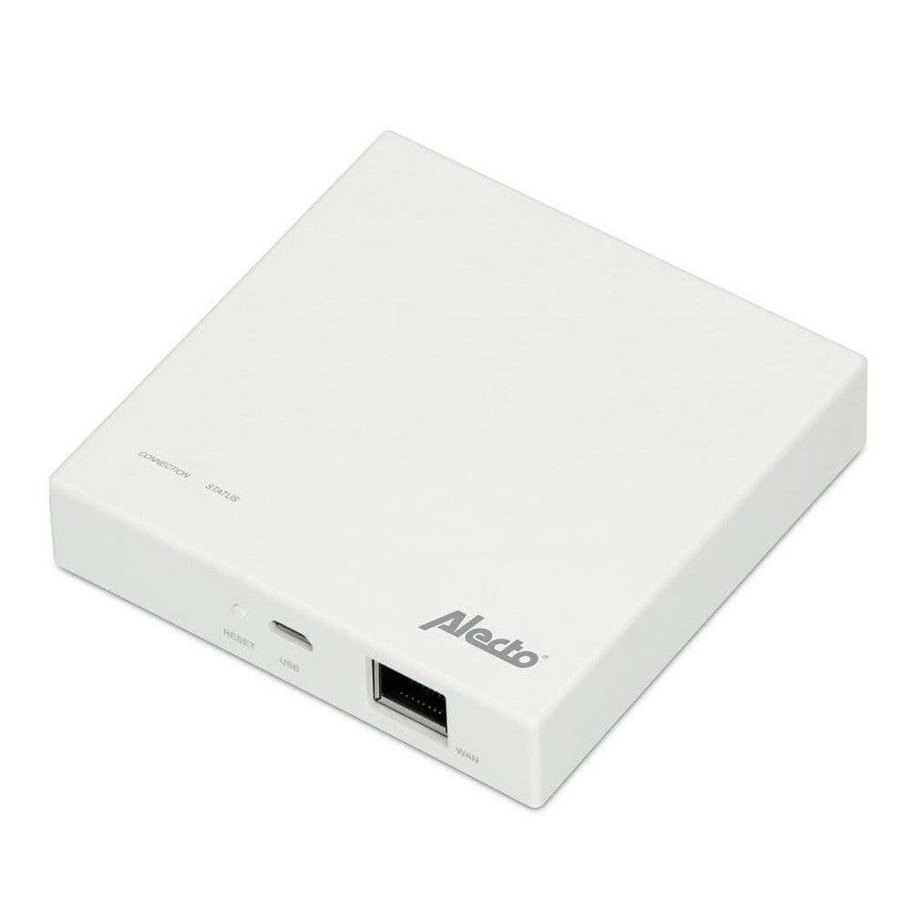 Alecto wit basisstation met USB, Ethernet poorten en status indicatoren voor smart home