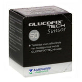 Glucofix Tech Sensor teststrips doosje 50 stuks voor bloedglucose meting