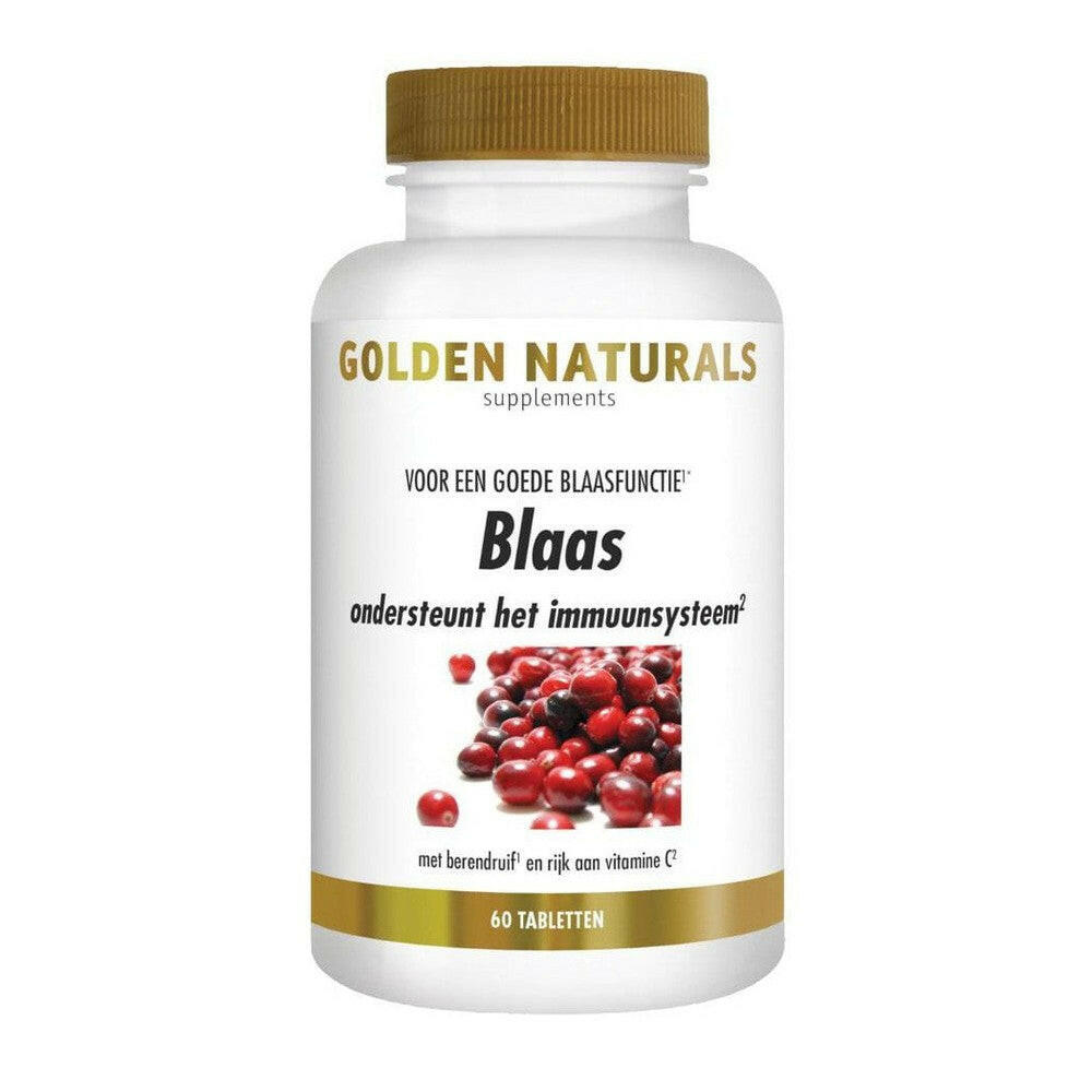 Golden Naturals Blaas supplementen 60 veganistische capsules met berendruif en cranberry voor blaasfunctie
