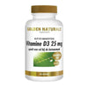 Golden Naturals Vitamine D3 25 mcg fles met 360 softgel capsules voor immuunsysteem en botaanmaak