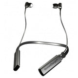 Flexibele zwarte HumanCharger lichttherapie nekband met logo en knoppen
