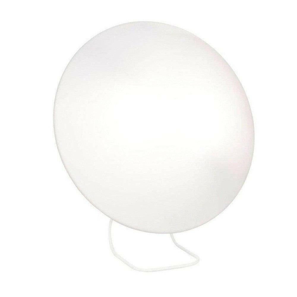 Innolux Rondo LED close-up van matwitte bol en gebogen metalen voet