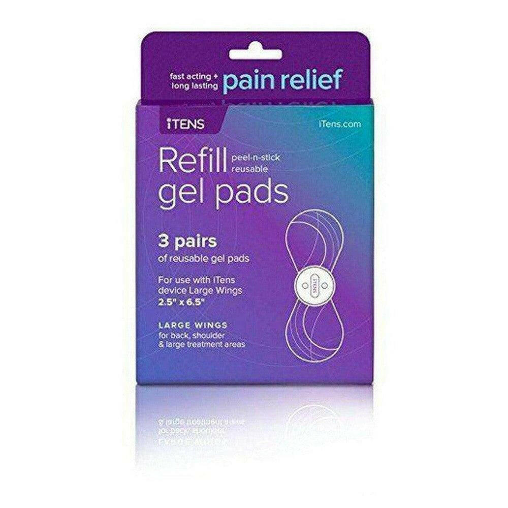 iTENS refill gel pads verpakking voor Large Wings, 3 sets herbruikbare gelpads met paars-blauw ontwerp