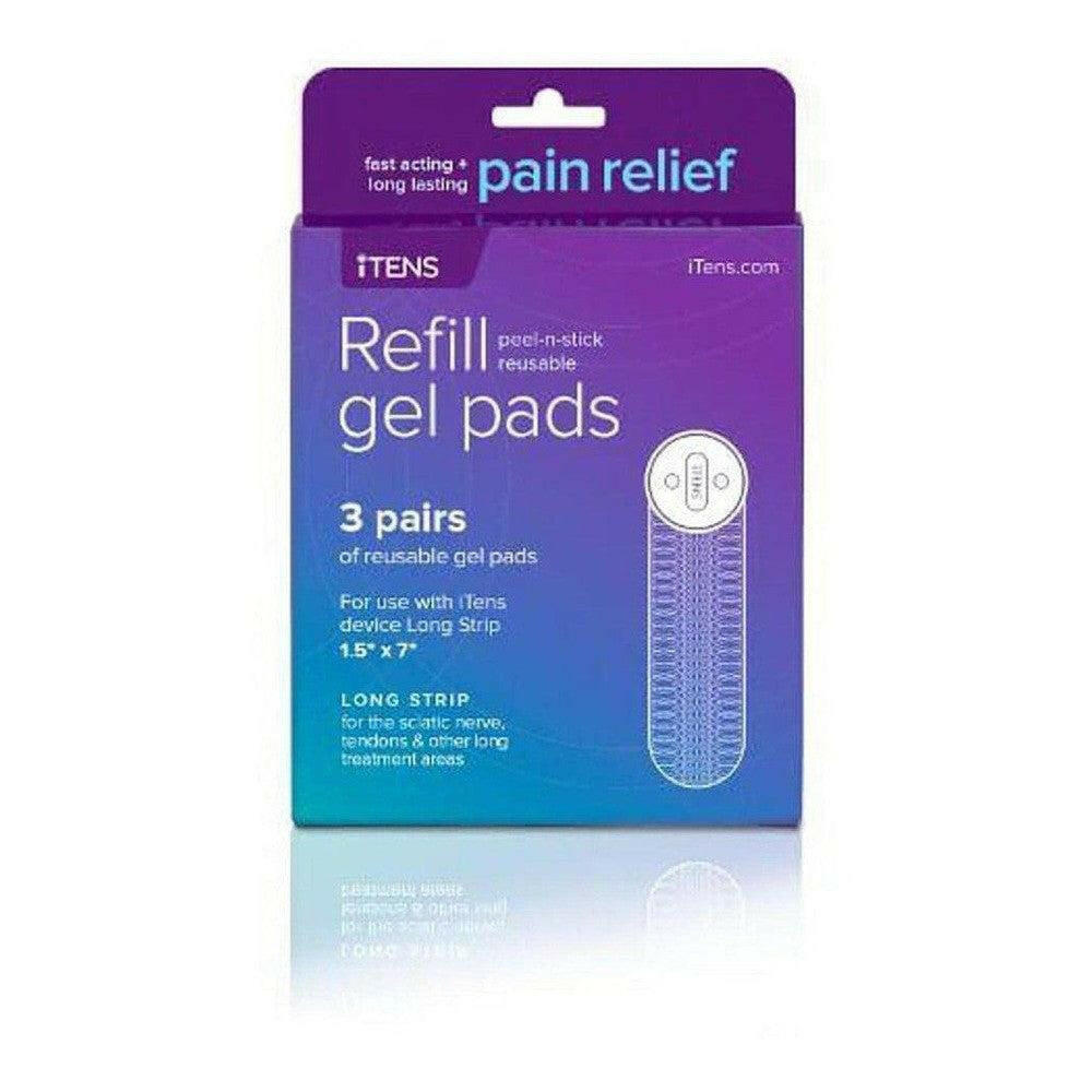 iTENS refill gel pads verpakking voor Long Strip elektrode, 3 herbruikbare sets