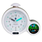 Grijze Kid'Sleep kinderwekker met analoge klok en dag-nacht verlichting voor slapentraining