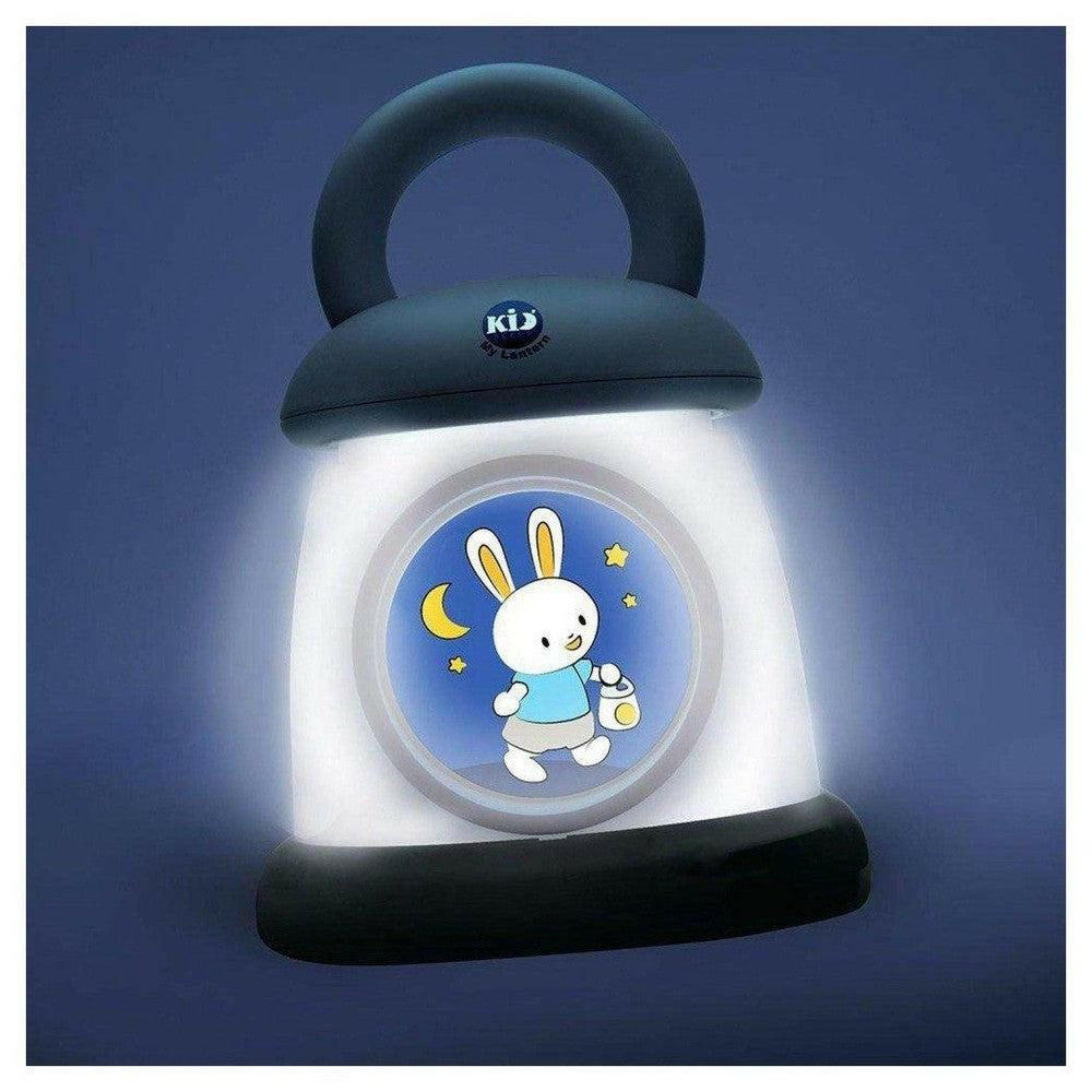 Grijze Kid'Sleep Lantaarn nachtlampje met konijntje ontwerp voor kinderkamer