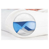 Close-up Lanaform Aqua Comfort kussen met doorsnede waterreservoir en textuur